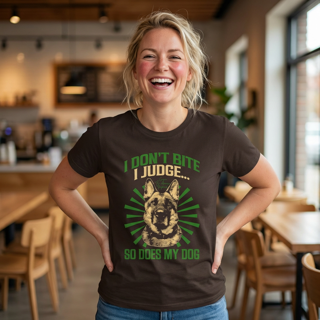 I Don’t Bite I Judge T-Shirt — German Shepherd Dog Lovers Tee (Unisex)