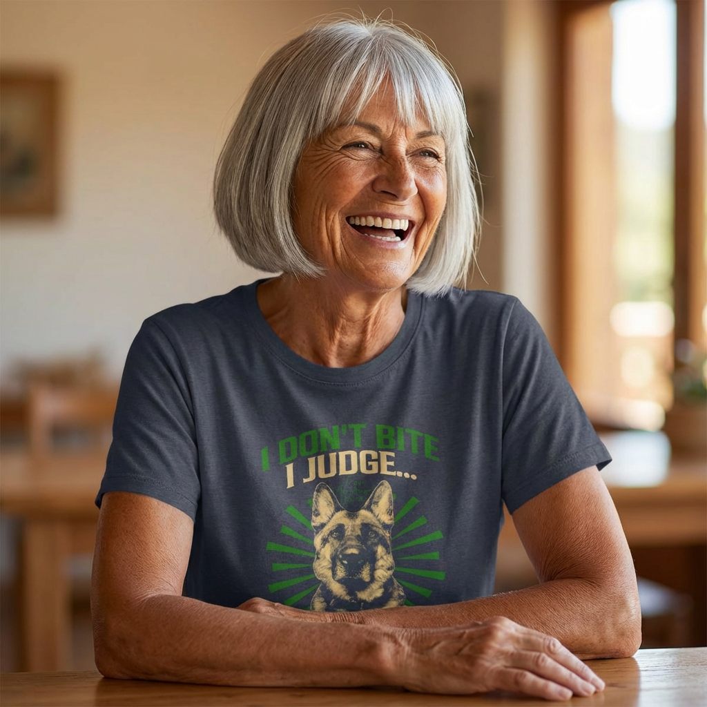 I Don’t Bite I Judge T-Shirt — German Shepherd Dog Lovers Tee (Unisex)